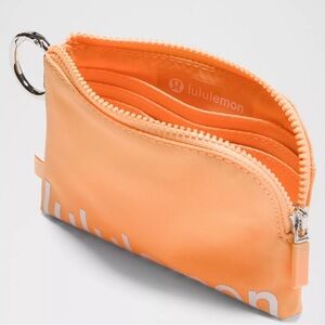 Lululemon Peach Bellini Clippable Card Pouch